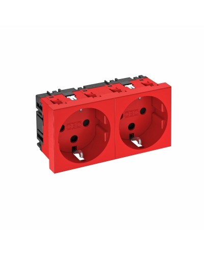 STD-D0 SRO2, (6120028). Розетка 0° двойная 2х2К+З, со шторками, 16А 250В красная. OBO Bettermann в Раменском