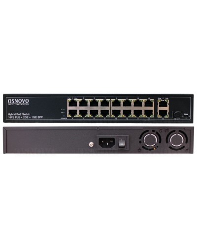 SW-61621(300W). Коммутатор 16-портовый Fast Ethernet с PoE. OSNOVO в Раменском
