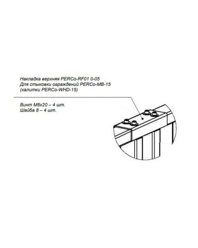PERCo-RF01 0-05. Накладка верхняя. PERCo в Раменском