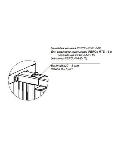 PERCo-RF01 0-03. Накладка верхняя. PERCo в Раменском
