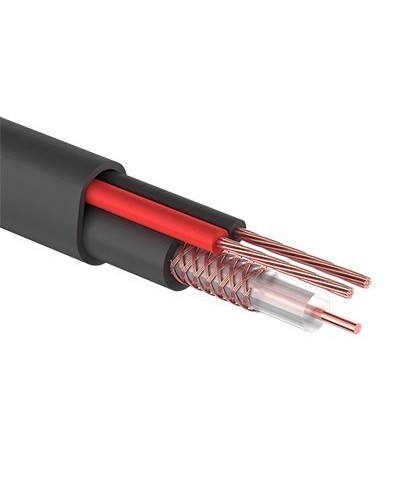 КВК-П-2+2x0,75 мм² (Cu/CCA) черный PROconnect (01-4109). Кабель комбинированный для систем видеонаблюдения. PROCONNECT в Раменском