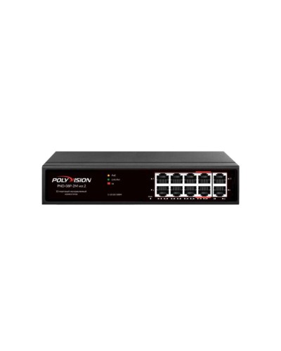 PND-08P-2M v.2. Коммутатор 10-портовый с функцией PoE. Polyvision в Раменском