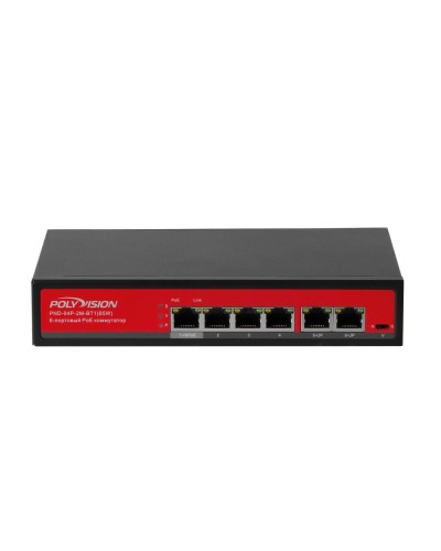 PND-04P-2M-BT1 (65W). Коммутатор неуправляемый 6-портовый с функцией PoE. Polyvision в Раменском