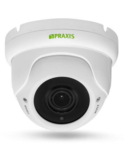 PP-7141IP 2.8-12 AUDIO. Видеокамера IP купольная. Praxis в Раменском