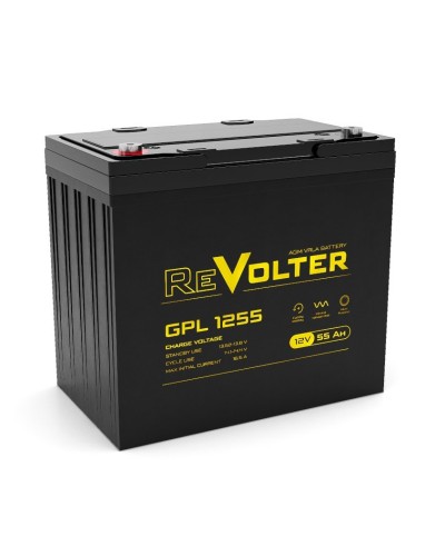 Revolter GPL 1255. Аккумулятор автомобильный герметичный свинцово-кислотный. Revolter в Раменском