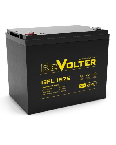 Revolter GPL 1275. Аккумулятор автомобильный герметичный свинцово-кислотный. Revolter в Раменском