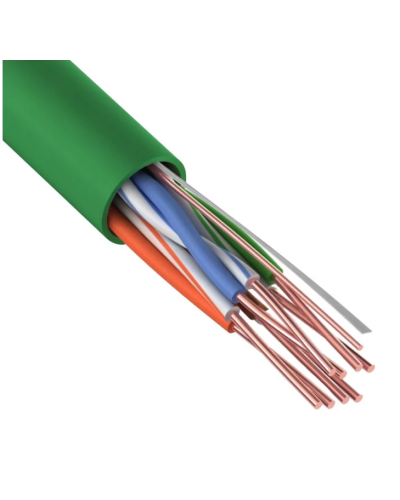 U/UTP, CAT 5e, нг(А)-LSLTx, 4х2х0,52мм, 24AWG, INDOOR, SOLID, зеленый, 305м REXANT (01-0061). Кабель «витая пара» (LAN) для структурированных систем связи. Rexant в Раменском
