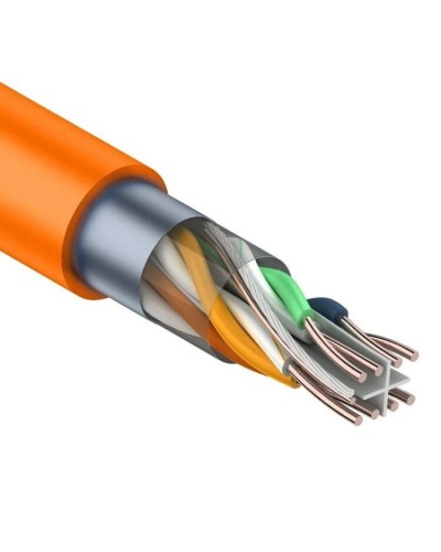 F/UTP, CAT 6, ZH нг(А)-HF, 4PR, 23AWG, INDOOR, SOLID, оранжевый, 305 м, REXANT (01-0151). Кабель «витая пара» (LAN) для структурированных систем связи. Rexant в Раменском