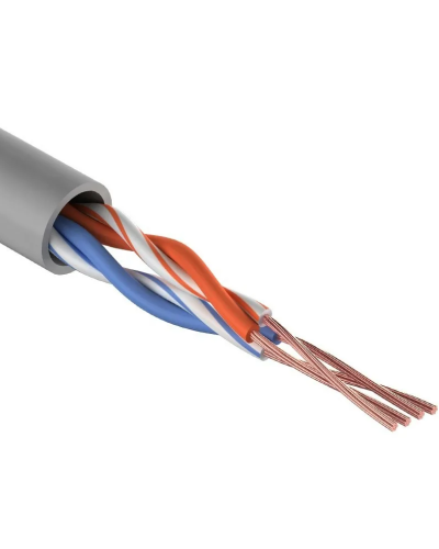 U/UTP, CAT 5e, PVC, 2PR, 24AWG, INDOOR, STRANDED, серый, 305м REXANT (01-0026). Кабель «витая пара» (LAN) для структурированных систем связи. Rexant в Раменском