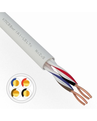 КПСВВнг(А)-LSLTx 2х2х0,75 REXANT (01-4876). Кабель для систем передачи данных пониженной пожароопасности c низким дымо- и газовыделением, с низкой токсичностью продуктов горения. Rexant в Раменском