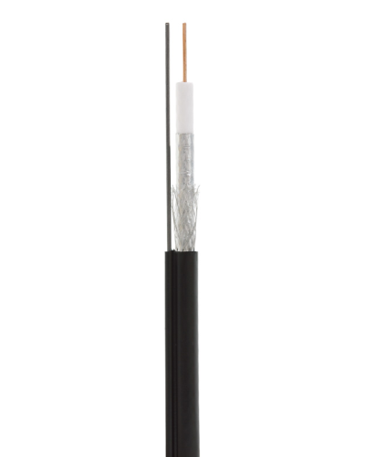 RG-11U, 75 Ом, CCS/Al/Al 83% + ТРОС*1 (бухта 305 м), черный OUTDOOR (01-3021). Кабель коаксиальный радиочастотный. Rexant в Раменском