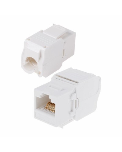 Модуль Keystone Jack RJ-45(8P8C) UTP, CAT 6, тип 180 градусов, самозажимной, белый REXANT (05-1052): Модуль Keystone Jack в Раменском