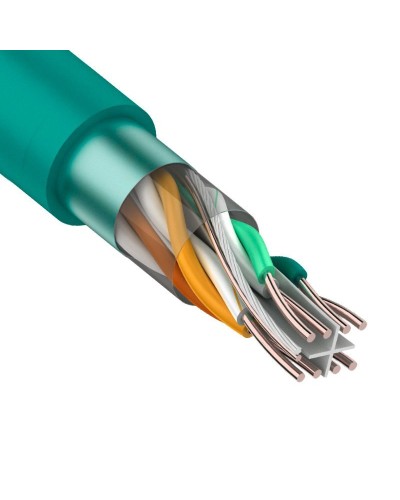 F/UTP, CAT 6, нг(А)-LSLTx, 4х2х0,575мм, 23AWG, INDOOR, SOLID, зеленый, 305м REXANT (01-0171). Кабель «витая пара» (LAN) для структурированных систем связи. Rexant в Раменском