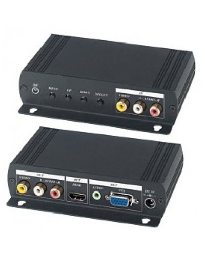 AD001HH. Преобразователь композитного видео и аудиосигналов в VGA и HDMI. SC&T в Раменском