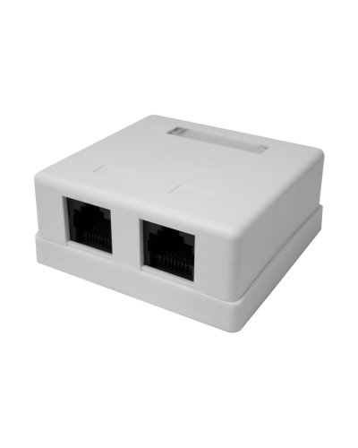 Розетка настенная RJ-45, 8P8C, Cat.5e, 2 порта UTP (10-0309): Компьютерная розетка в Раменском