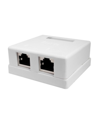 Розетка настенная RJ-45, 8P8C, Cat.5e, 2 порта, FTP (10-0308). Компьютерная розетка. SUPRLAN в Раменском