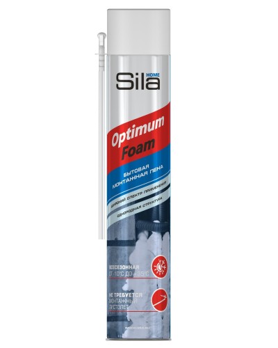 Пена монтажная SILA HOME OPTIMUM FOAM, всесезонная, 750 мл. Пена монтажная. Sila в Раменском