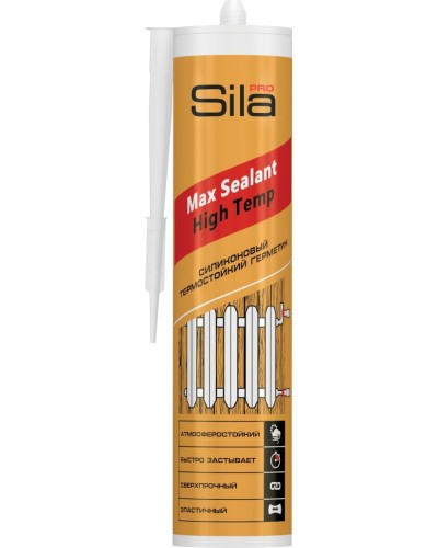 Герметик Sila PRO Max Sealant, High Temp, термостойкий, 280 мл. Герметик силиконовый термостойкий, красный. Sila в Раменском