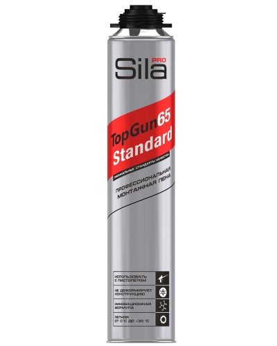 Пена монтажная Sila Pro TopGun 65 STANDARD, 850 мл. Пена монтажная профессиональная. Sila в Раменском