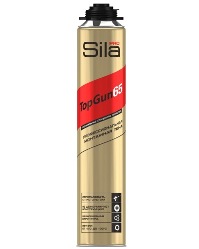Пена монтажная Sila Pro TopGun 65, 875 мл. Пена монтажная. Sila в Раменском