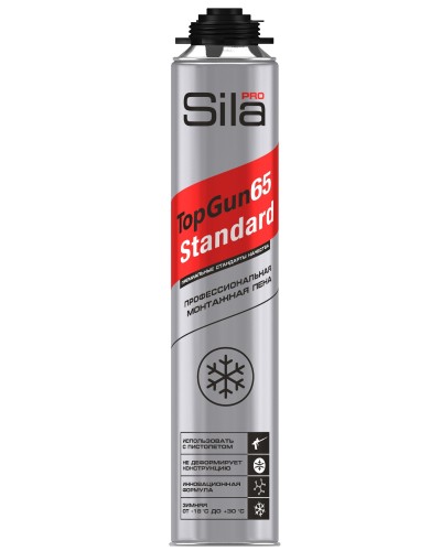 Пена монтажная Sila Pro TopGun 65 STANDARD winter, 850 мл. Пена монтажная профессиональная. Sila в Раменском