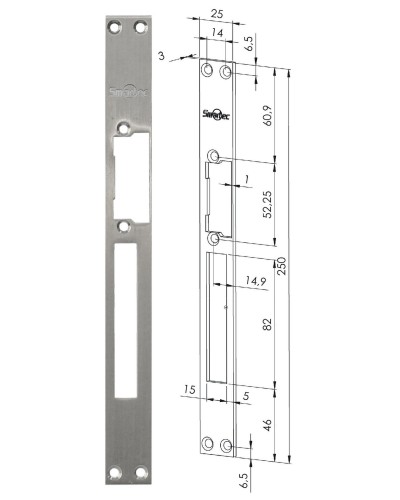 ST-SL502SP. Запорная планка длинная. Smartec в Раменском