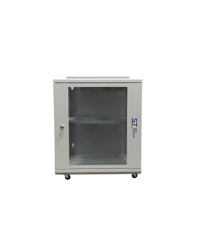 ST-NC12U600 (серый) С ПОЛКОЙ. Шкаф телекоммуникационный 19 настенный 12U. Space Technology в Раменском