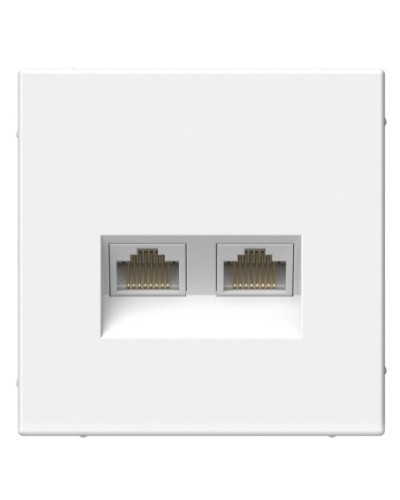 ArtGallery розетка двойная RJ45, кат. 6Е, скрытой установки, механизм, белый (GAL000188). Розетка компьютерная. Systeme Electric в Раменском