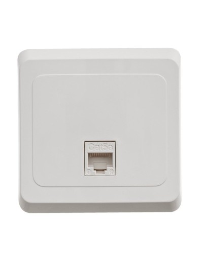 Этюд розетка RJ45, кат. 5Е, 1-местная, в сборе, скрытой установки, белый (KOMC-001B). Розетка компьютерная. Systeme Electric в Раменском