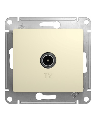 Glossa розетка TV антенна коннектор, 1-местная, скрытой установки, механизм, бежевый (GSL000293). Розетка TV антенна. Systeme Electric в Раменском