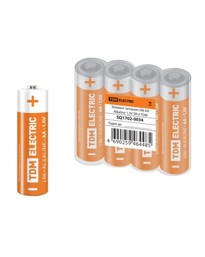 LR6 AA Alkaline 1,5V SR-4 TDM (SQ1702-0034). Элемент питания. TDM ЕLECTRIC в Раменском