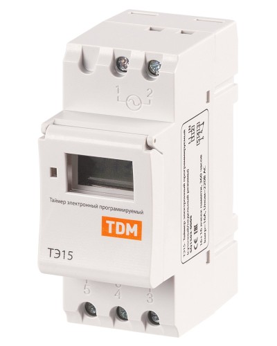 ТЭ15-1мин/7дн-16on/off-16А-DIN TDM (SQ1503-0005). Таймер электронный. TDM ЕLECTRIC в Раменском