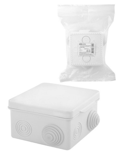 Коробка ОП 80х80х50мм, крышка, IP54, 7вх., белая (SQ1401-0922). Распаячная коробка. TDM ЕLECTRIC в Раменском