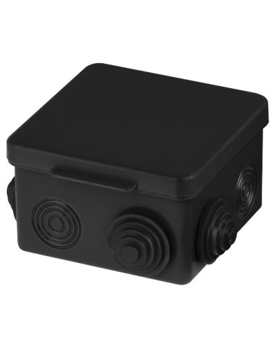 Распаячная коробка ОП 80х80х50мм, крышка, IP54, 7вх., черная TDM (SQ1401-0912). Распаячная коробка ОП. TDM ЕLECTRIC в Раменском
