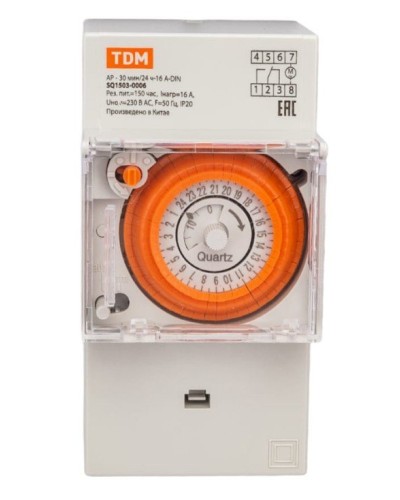 АР-30мин/24ч-16А-DIN (3 модуля) TDM (SQ1503-0006). Аналоговое суточное реле. TDM ЕLECTRIC в Раменском