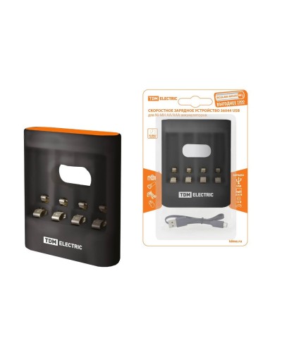 Зарядное устройство 36044 (3600mA 4слота АА/ААА 4 кан.USB) (SQ1702-0100). Зарядное устройство. TDM ЕLECTRIC в Раменском