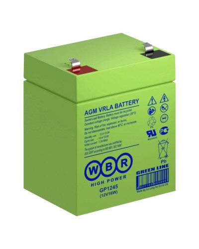 WBR GP1245 (12V16W). Аккумулятор герметичный свинцово-кислотный. WBR в Раменском