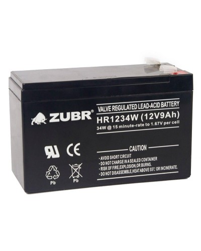 ZUBR HR 1234W (12V, 9Ah). Аккумулятор герметичный свинцово-кислотный. ZUBR в Раменском