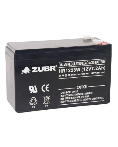 ZUBR HR 1228W (12V, 7,2Ah). Аккумулятор герметичный свинцово-кислотный. ZUBR в Раменском
