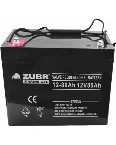 ZUBR MARINE GEL NPG 12-80 (12V, 80Ah). Аккумулятор герметичный свинцово-кислотный. ZUBR в Раменском