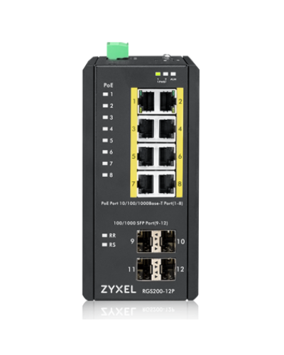RGS200-12P-ZZ0101F. Промышленный L2 PoE+ коммутатор. ZYXEL в Раменском