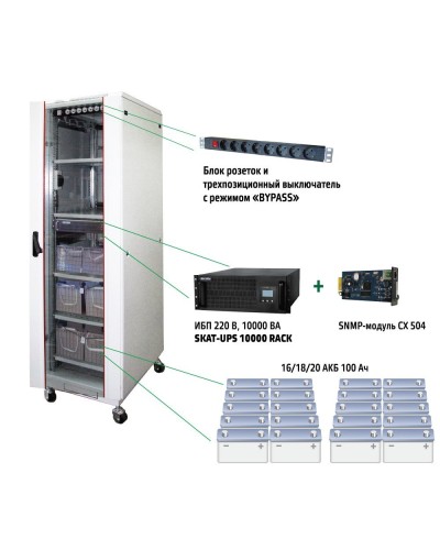 SKAT UPS 10000 SNMP (484). Комплекс бесперебойного питания. Бастион в Раменском