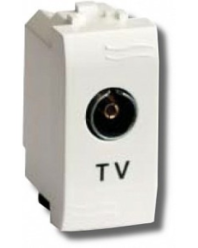 Розетка TV проходная Brava 1 модуль слоновая кость (75581S): Розетка TV в Раменском