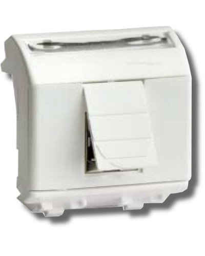 Розетка RJ-45 Brava 2 модуля белая (76655B): Розетка компьютерная с двумя разъёмами в Раменском