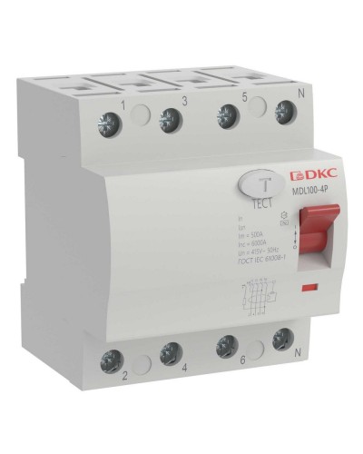 YON MAX MDL100 ВДТ, 4P, 30mA, 40A, АС (MDL100-4P2-40-AC). Автоматический выключатель дифференциальный (УЗО). ДКС в Раменском