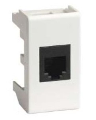 Розетка RJ-45 Viva 1 модуль белая (45048): Розетка компьютерная экранированная с одним разъёмом в Раменском