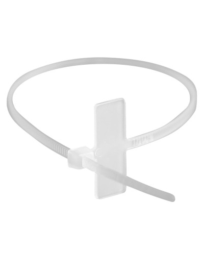 Хомут 2,5x100 белый (100шт) (252100SR-M): Хомут маркировочный, горизонтальная табличка под замком 24,5x7,8 в Раменском