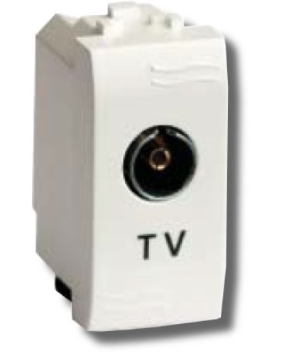 Розетка TV универсальная Brava 1 модуль белая (76721B): Розетка TV в Раменском