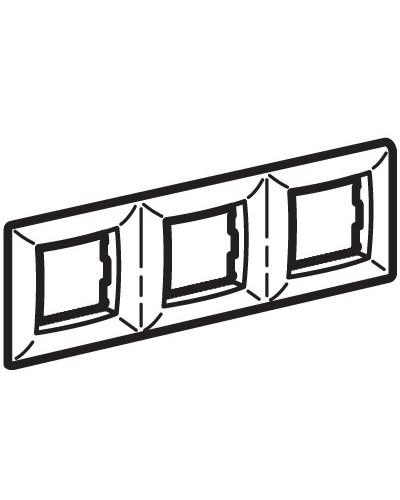 Рамка на 2+2+2 модуля (трехместная), слон. кость (75013O): Рамка трехместная, Brava в Раменском