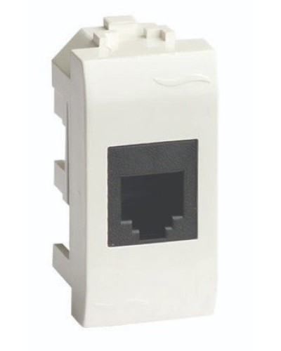 Розетка RJ-45 Brava 1 модуль слоновая кость (75457S): Розетка компьютерная с одним разъёмом в Раменском